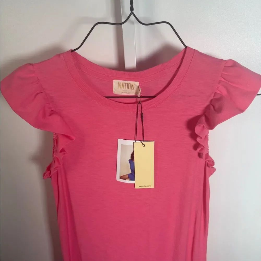 Nation LTD Elliot Ruffle Sleeve Dress in XS NWT - Picture 5 of 7